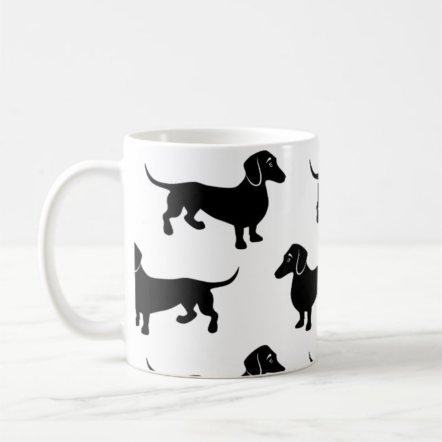 Mug Motif noir mignon de teckel (Gauche)