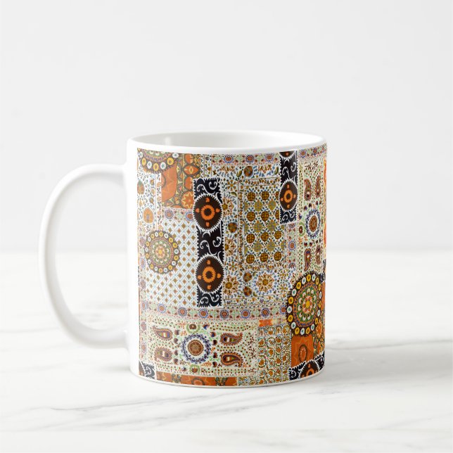 Mug Motif numérique abstrait ethnique transparent (Gauche)