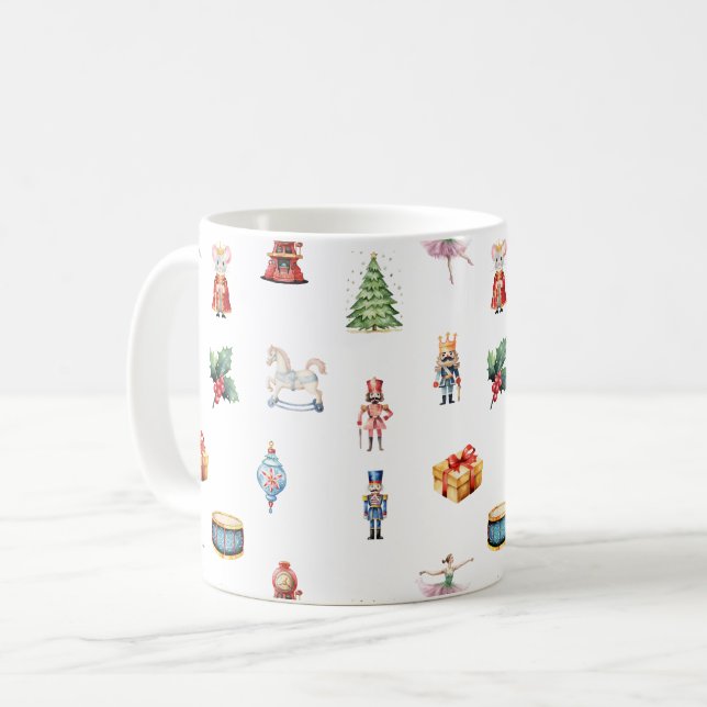 Mug Motif Nutcracker aquarelle (Devant gauche)