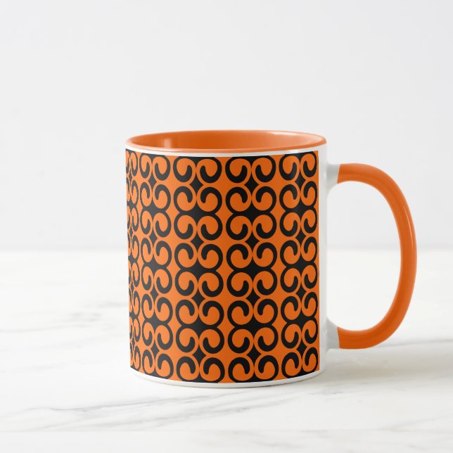 Mug Motif orange et noir (Droite)