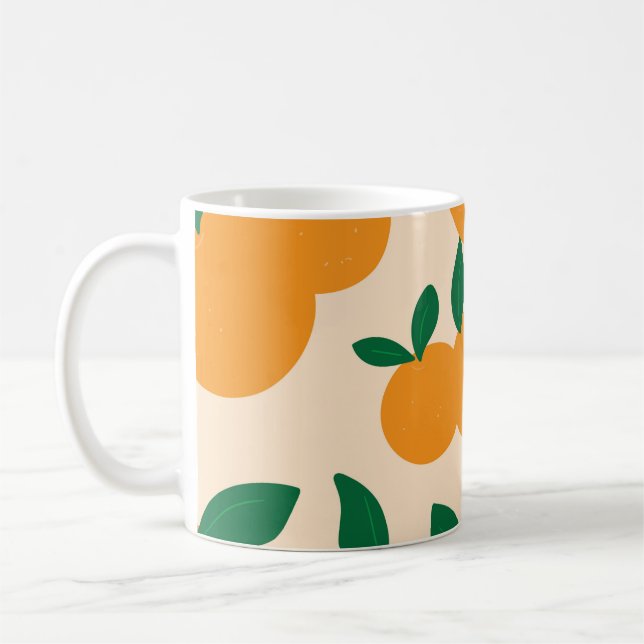 Mug Motif Oranges De Fruits D'agrumes De Style Moderne (Gauche)