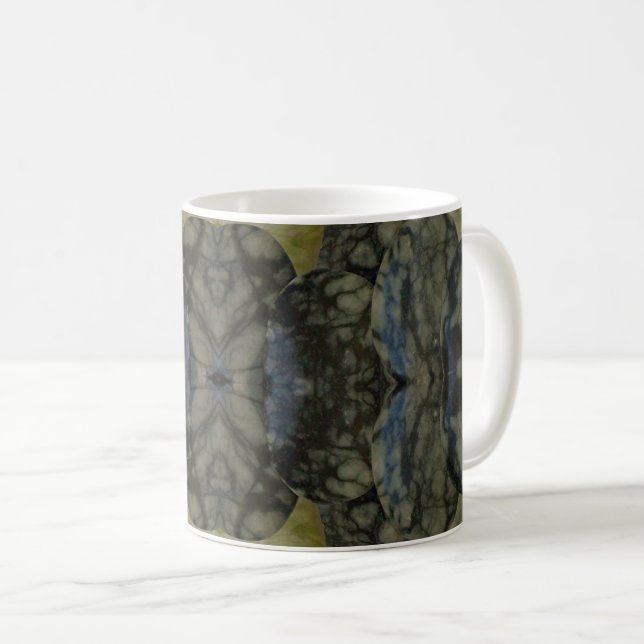 Mug Motif Oval Banded Agate Gemstone Four Part (Devant droit)