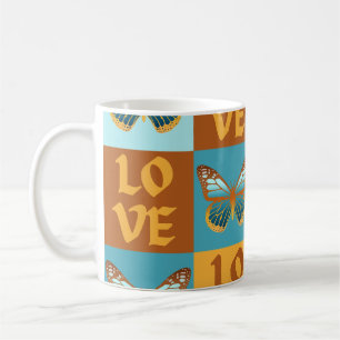 Mug Motif Papillon Amour Dégradé Bleu & Orange