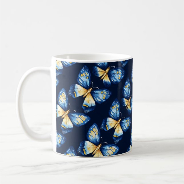 Mug Motif papillon bleu (Gauche)