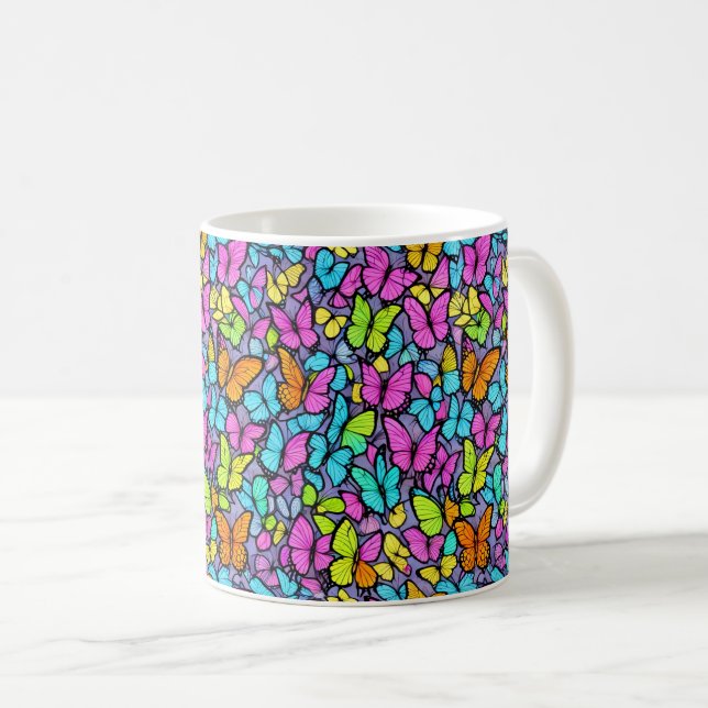Mug Motif papillon coloré (Devant droit)