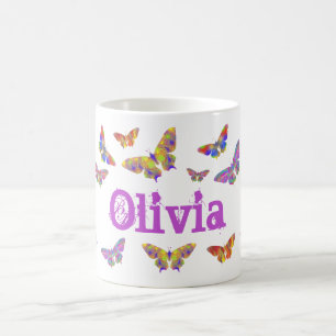 Mug Motif papillon coloré personnalisé