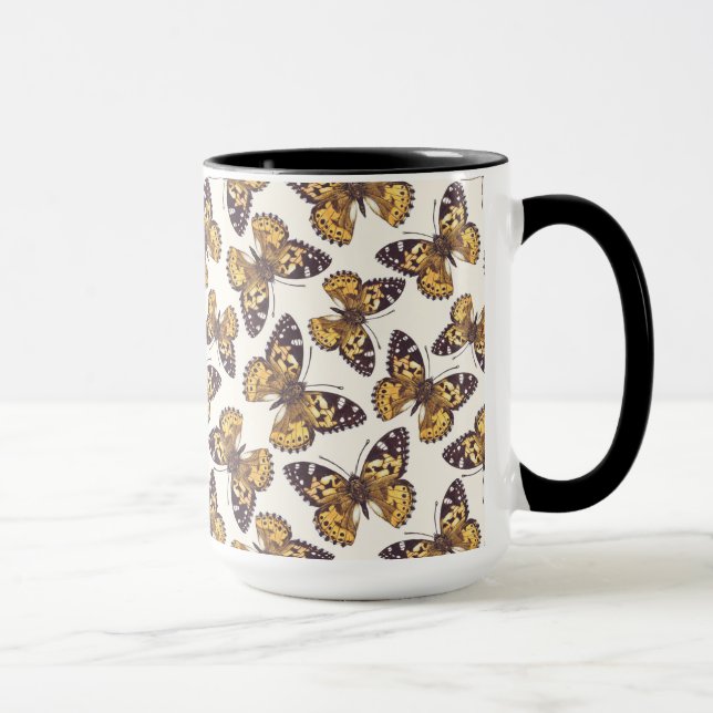 Mug Motif papillon de femme peinte (Droite)