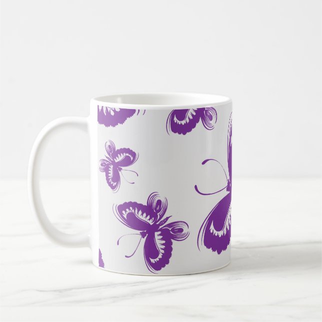 Mug Motif papillon pourpre (Gauche)