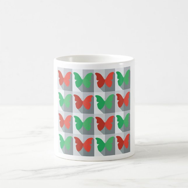 Mug Motif papillon rouge et vert (Créateur téléchargé)