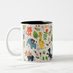 Mug Motif Pastel Jungle Animal