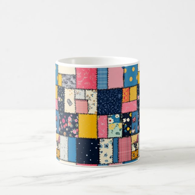 Mug Motif patchwork adorable, motif ludique (Centre)