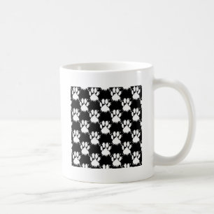 Mug Motif Paw Chien Blanc Avec Paint Splatter
