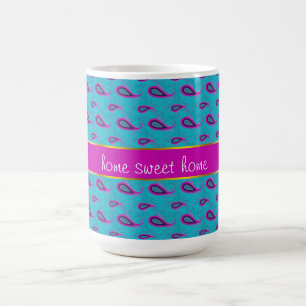 Mug Motif Peacock et Magenta Paisley