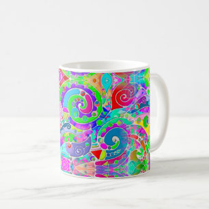 Mug Motif Peint À La Main Et Numériquement Art 22