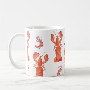 Mug Motif peint à la main pour langouste de homard