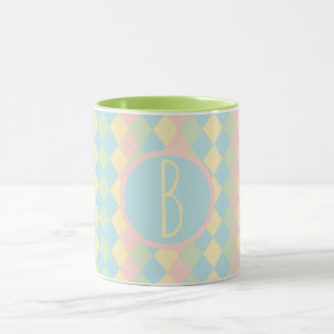 Mug Motif personnalisé argyle de printemps couleur pas