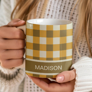 Mug Motif personnalisé Gingham Vérificateur