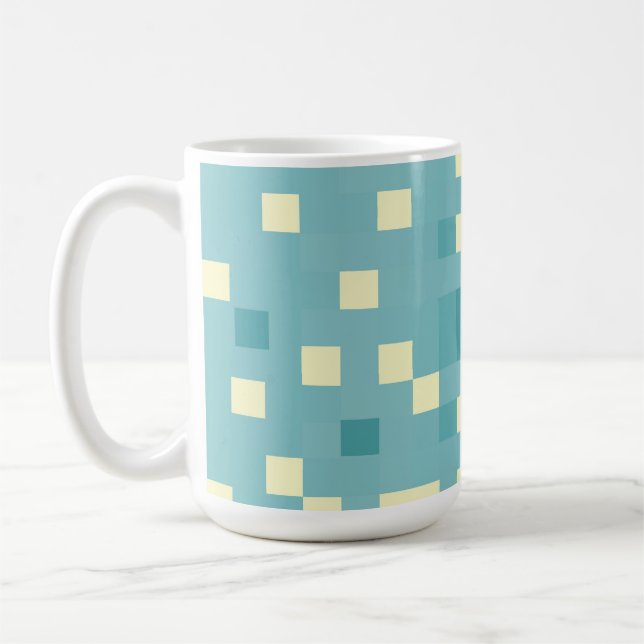 Mug Motif Pixel bleu et cyan (Gauche)