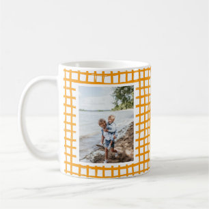 Mug Motif Plaid Jaune moderne tiré 2 Photo