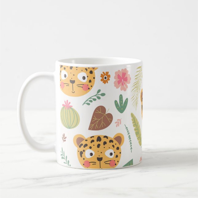 Mug Motif Plante de Leopard Head Tropical (Gauche)