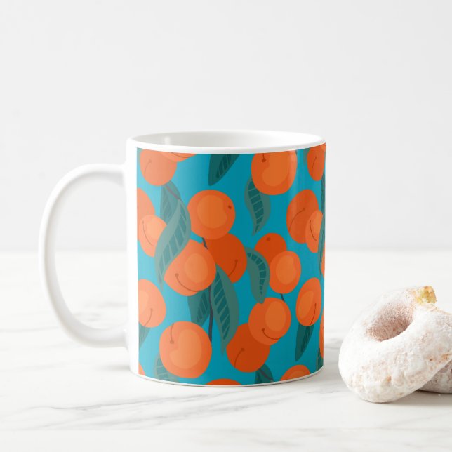 Mug Motif plat sans couture avec poches sur branches (Avec donut)