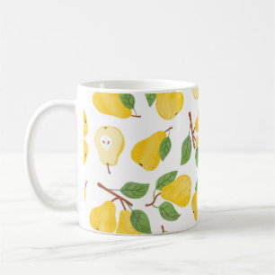 Mug Motif poires imperméables. fruit vintage b