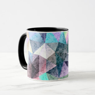Mug Motif polygonal en marbre