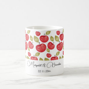 Mug Motif pomme personnalisé Aquarelle Peinte à la mai