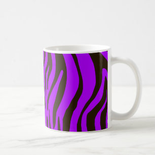 Mug Motif pourpre de poster de animal de zèbre