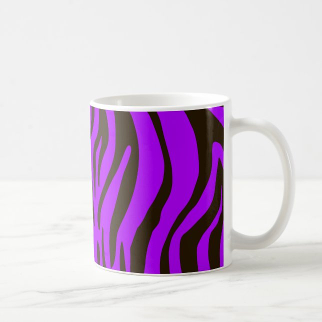 Mug Motif pourpre de poster de animal de zèbre (Droite)