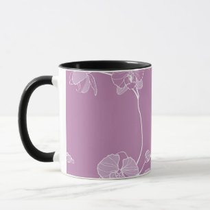 Mug Motif pourpre d'orchidée