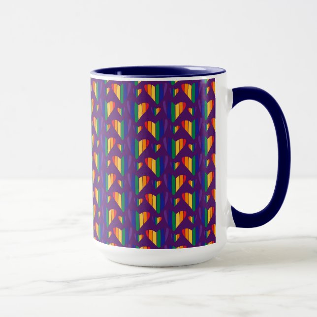 Mug Motif Rainbow Hearts (Droite)
