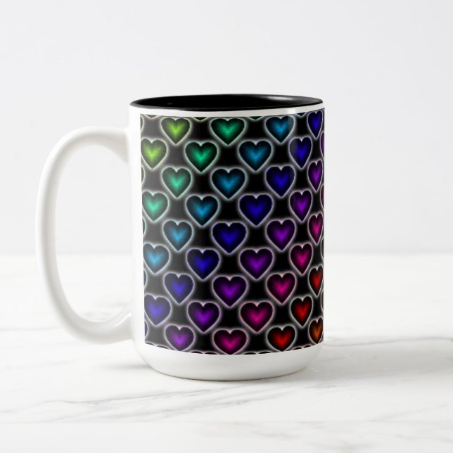 Mug Motif Rainbow Hearts (Gauche)