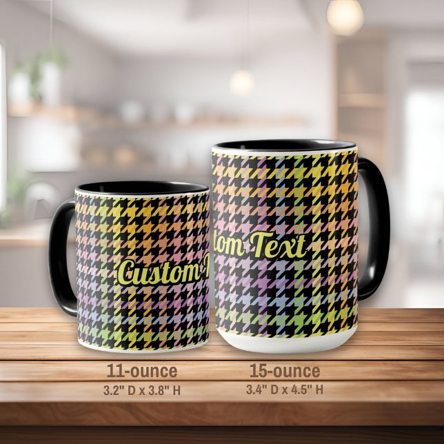 Mug Motif Rainbow Houndstooth (Créateur téléchargé)