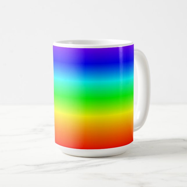 Mug Motif rayé coloré arc-en-ciel (Devant droit)