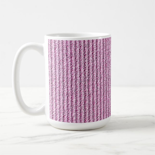 Mug Motif rayé corduroy rose décontracté (Gauche)
