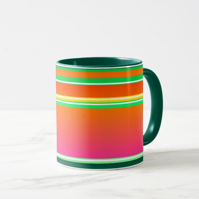 Mug Motif rayé de Noël moderne (Devant droit)