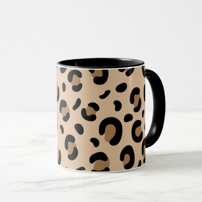 Mug Motif rayé de tigre gras – Conception d'impression (Devant droit)