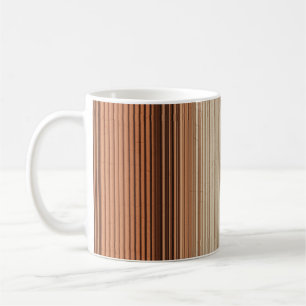 Mug Motif rayé élégant en terre cuite et beige