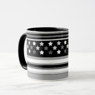 Mug Motif rayé horizontal avec des étoiles