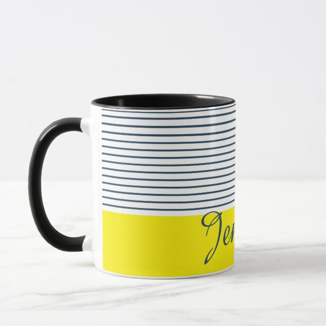 Mug Motif rayé moderne (Gauche)