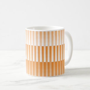 Mug Motif rayé orange et blanc