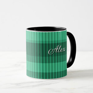 Mug Motif rayé vertical avec nuances de vert
