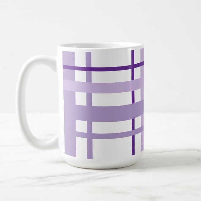 Mug Motif rayé violet  (Gauche)