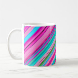 Mug Motif rayures couleurs arc-en-ciel vives-21056