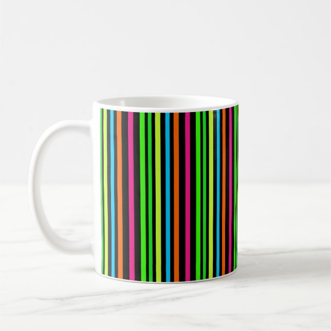 Mug Motif Rayures Néon (Gauche)
