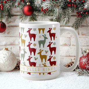 Mug Motif Red Christmas Reindeer#12 ID1009