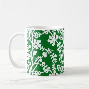 Mug Motif répété Floral Vert Et Blanc