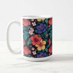Mug Motif répétitif de fleurs sauvages