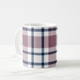 Mug Motif rétro à carreaux clair marron gris blanc